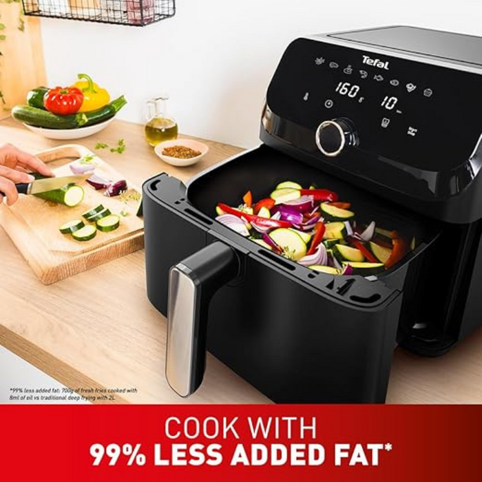 Tefal Easy Fry Mega Air Fryer, 7.5L Capacity Serves Up to 8 - EY8558G0 - Grey