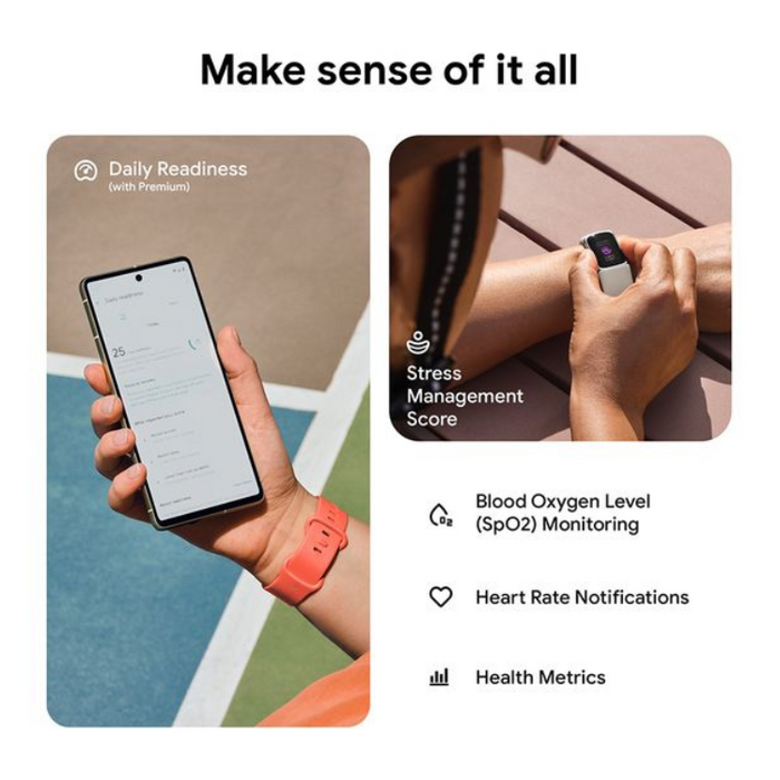 Fitbit Charge 6 Fitness Tracker – Porcelain  7-Day Battery, Heart & Sleep Tracking