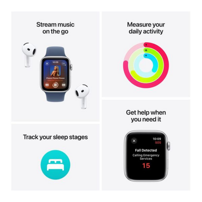 Apple Watch SE (2nd Gen) GPS 40mm Smartwatch with Midnight Aluminium Case with Midnight Sport Band