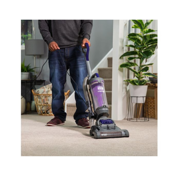 Russell Hobbs Athena Upright Bagless Vacuum Cleaner RHUV5601 – Lightweight, 2L Capacity, Grey & Purple