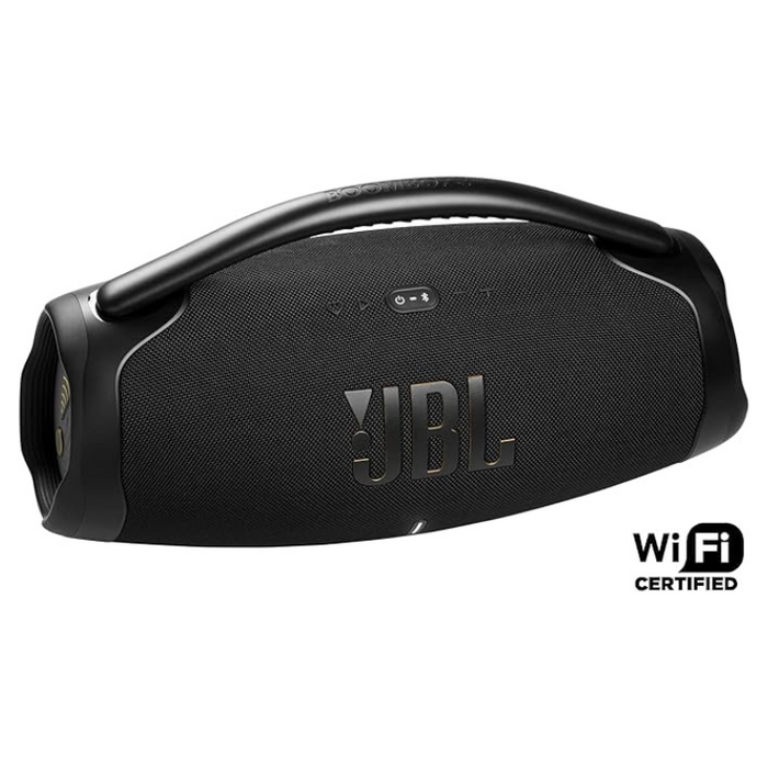 JBL Boombox 3 Wi-Fi &amp Bluetooth Portable Speaker 24-Hour Battery, Waterproof Dustproof, Black