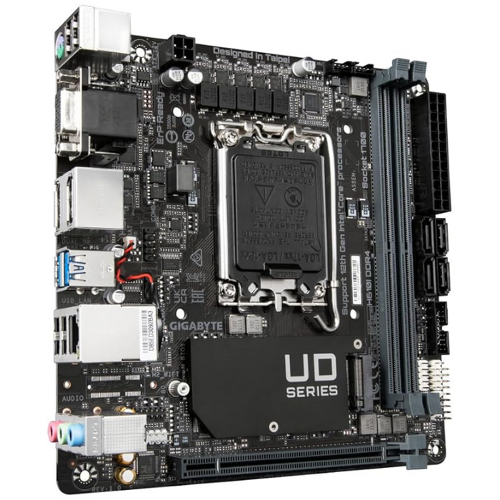 Gigabyte H610I DDR4 Mini-ITX Motherboard – Intel 12th/13th/14th Gen CPU Support, 3200MHz DDR4, PCIe 3.0 M.2, GbE LAN, USB 3.2 Gen 1