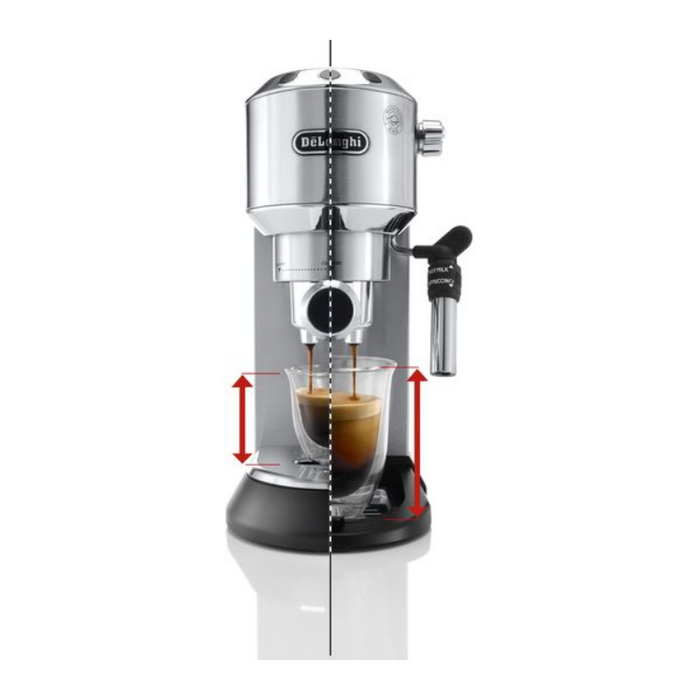 De'Longhi Dedica Style Traditional Pump Espresso Machine Coffee and Cappuccino MakerEC685M - Silver