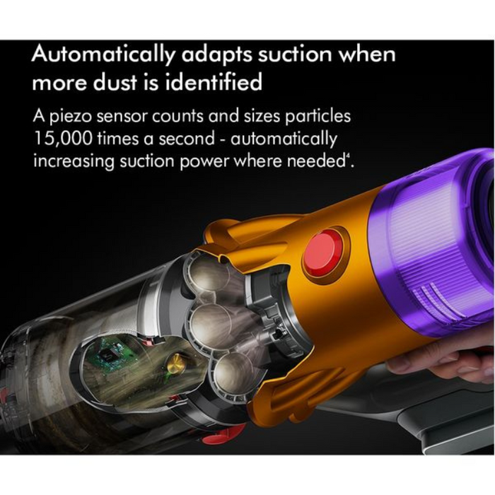 DYSON V12 Detect Slim Absolute Cordless Vacuum Cleaner - Nickel & Yellow