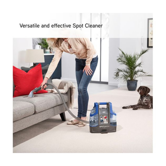 VAX SpotWash Duo CDCW-CSXA Portable Carpet & Upholstery Cleaner – Blue & Grey, 380W, 1.6L Tank, Self-Clean Function