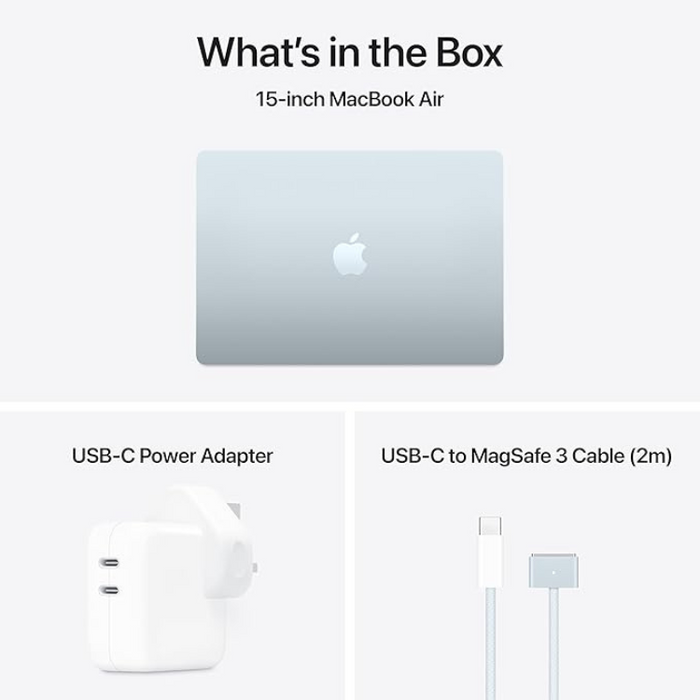 Apple 2025 MacBook Air 15-inch Laptop with M4 Chip 16GB Unified Memory 256GB SSD 15.3-Inch Liquid Retina Display Sky Blue