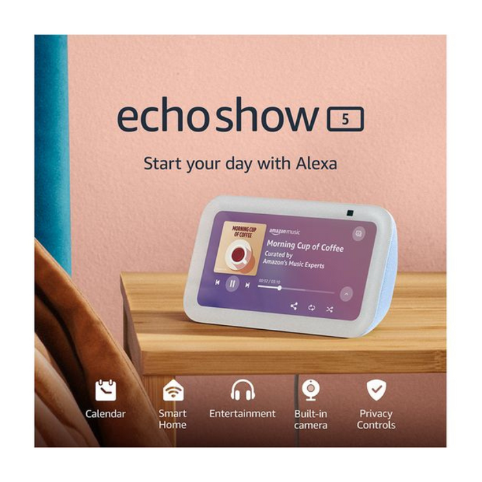 Amazon Echo Show 5 (3rd Gen) Smart Display with Alexa – Cloud Blue