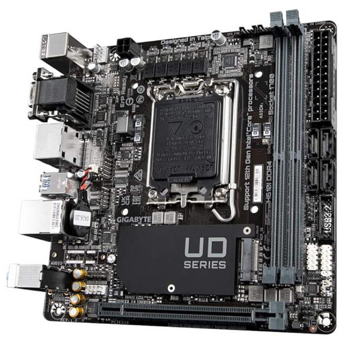 Gigabyte H610I DDR4 Mini-ITX Motherboard – Intel 12th/13th/14th Gen CPU Support, 3200MHz DDR4, PCIe 3.0 M.2, GbE LAN, USB 3.2 Gen 1
