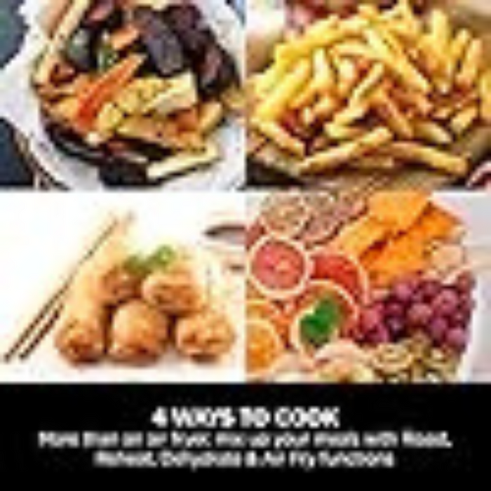 Ninja AF100UK 3.8L Air Fryer – 4-in-1 (Air Fry, Roast, Reheat, Dehydrate), Energy-Saving, Dishwasher-Safe Basket – Grey & Black
