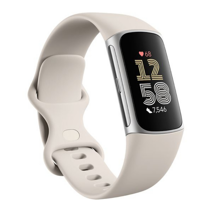 Fitbit Charge 6 Fitness Tracker – Porcelain  7-Day Battery, Heart & Sleep Tracking