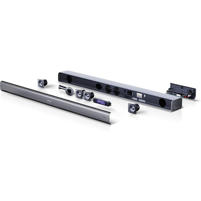 Sharp HT-SBW460 3.1 Dolby Atmos Soundbar with Wireless Subwoofer 440W Home Theater Audio System with Bluetooth, HDMI ARC, 4K Pass-Through & Surround Sound – Black