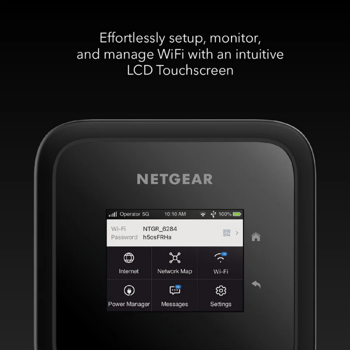 NETGEAR Nighthawk M6 5G WiFi 6 Mobile Hotspot Router (MR6110) – AX3600, 5040mAh Battery, Qualcomm Snapdragon X62