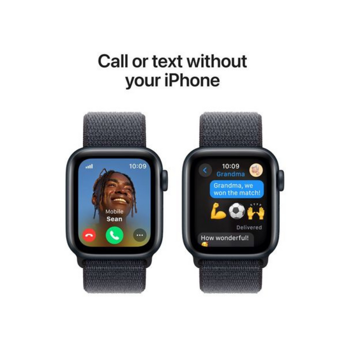Apple Watch SE (2nd Gen) GPS 40mm – Midnight Aluminium Case with Ink Sport Loop, Retina OLED Display, Fitness & Sleep Tracking, Heart Rate Monitor, Crash Detection, Water Resistant, watchOS 11
