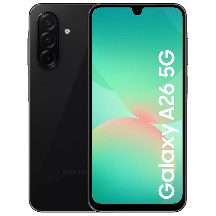 Samsung Galaxy A26 5G Dual SIM Smartphone 8GB RAM 256GB Storage 6.7" FHD+ Display 120Hz Android 15 Black