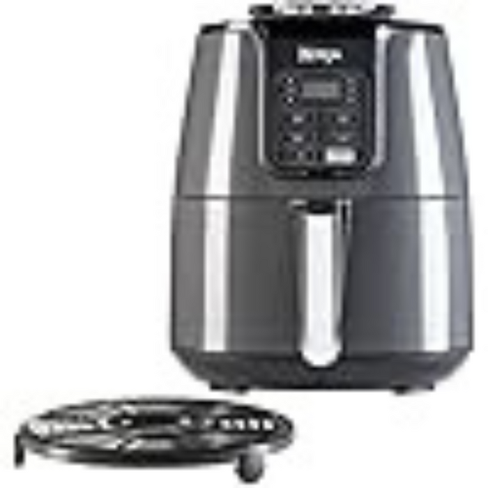 Ninja AF100UK 3.8L Air Fryer – 4-in-1 (Air Fry, Roast, Reheat, Dehydrate), Energy-Saving, Dishwasher-Safe Basket – Grey & Black