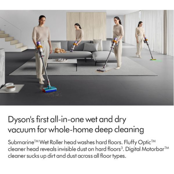 DYSON V15s Detect Submarine Cordless Vacuum Cleaner - Nickel & Yellow