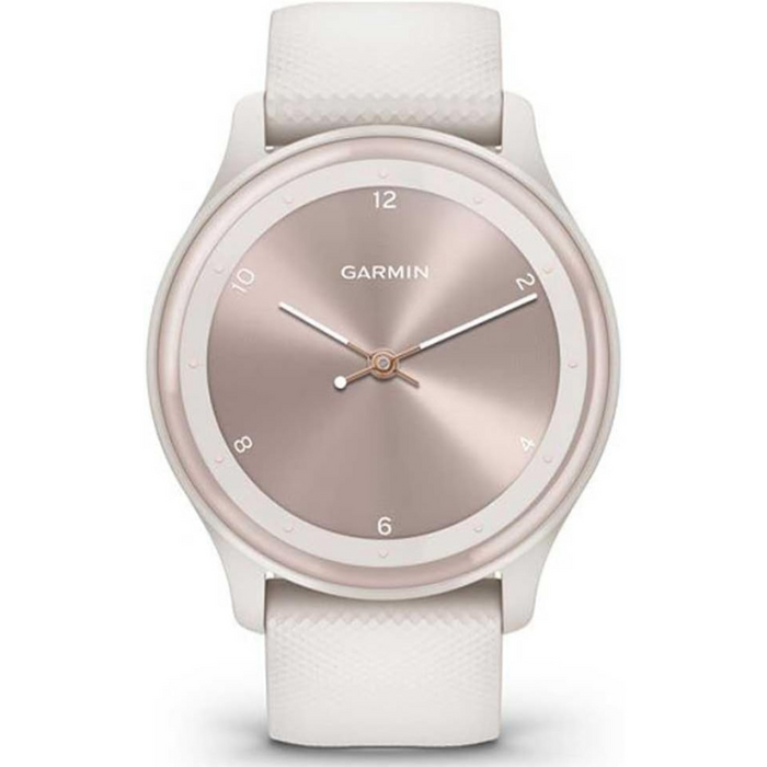GARMIN vivomove Sport Small- Ivory + Peach Gold Waterproof with Silicone Strap