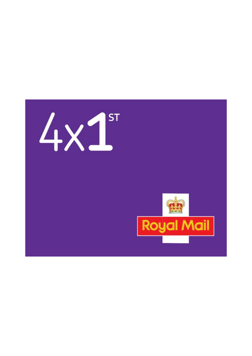 Roayal Mail 1st Class – 4 Pack Book QR Barcoded Self-Adhesive Postage Stamps