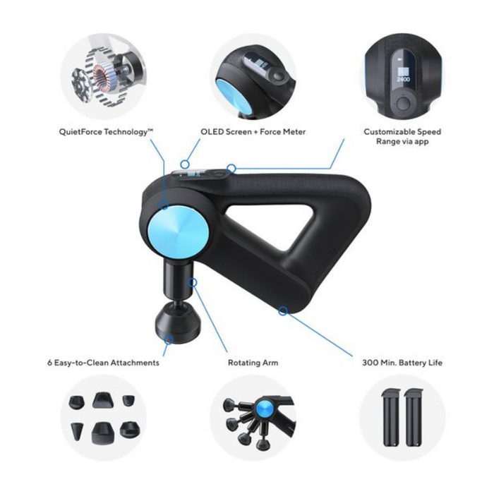 Therabody Theragun PRO Handheld Smart Percussive Therapy Device – Black