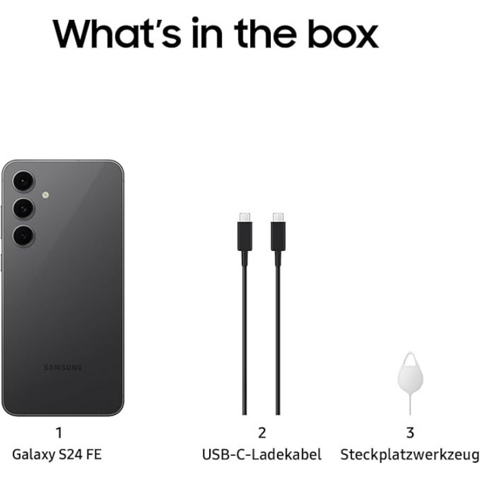 Samsung Galaxy S24 FE 5G Smartphone 8GB RAM 256GB Storage 6.7" FHD+ Super AMOLED+ 120Hz Display 50MP Triple Camera 4700mAh Battery Android 14 with Galaxy AI Dual SIM Graphite