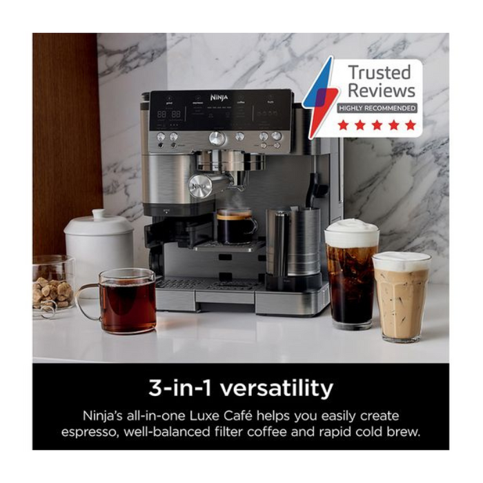 NINJA Luxe Cafe Premier Series ES601UK Bean to Cup Coffee Machine - Silver & Black