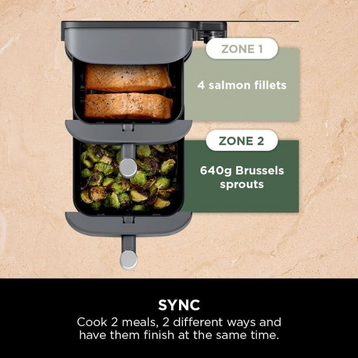 Ninja Double Stack XL 2-Drawer Air Fryer with Smart Cook System, 9.5L (SL451UK)