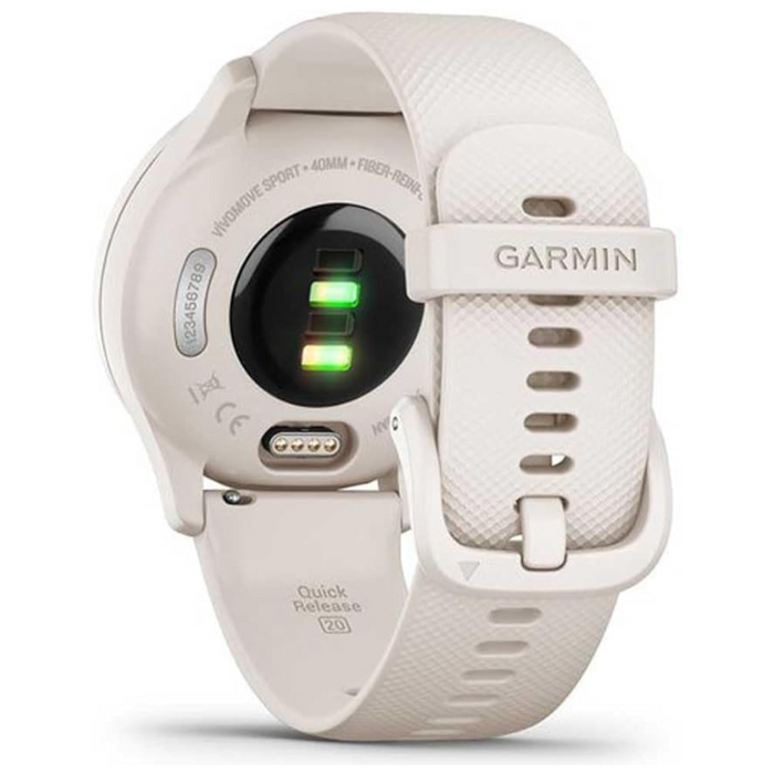 GARMIN vivomove Sport Small- Ivory + Peach Gold Waterproof with Silicone Strap