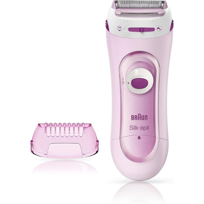 Braun Silk-épil Lady Shaver 5-100 – 2-in-1 Cordless Electric Women’s Razor & Trimmer (Pink)