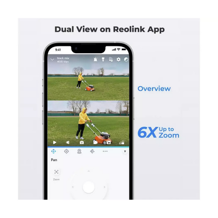 Reolink TrackMix-P 4K PTZ Dual-Lens PoE Security Camera – 6X Hybrid Zoom, Auto Tracking, Color Night Vision, 2-Way Audio