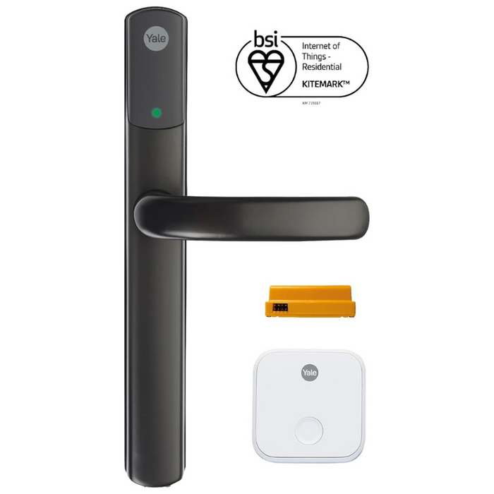 Yale Conexis L2 Smart Door Lock Keyless Entry, Remote Access via App, Works with Alexa & Google Assistant – Black
