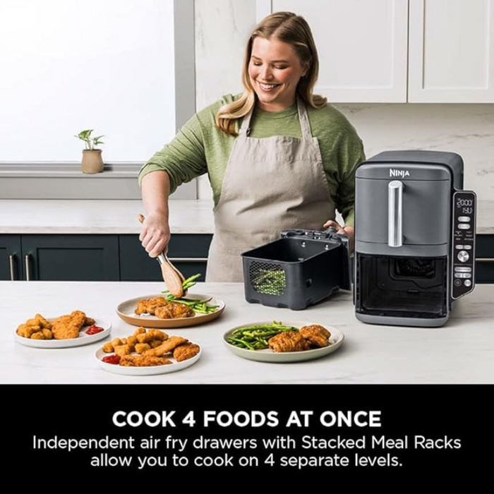 Ninja Double Stack XL 2-Drawer Air Fryer with Smart Cook System, 9.5L (SL451UK)