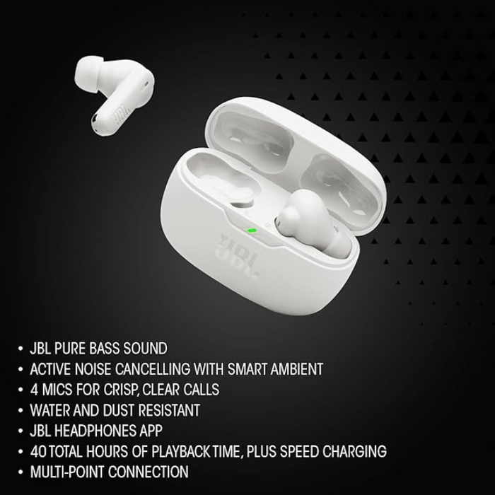 JBL Wave Beam 2 – Wireless Noise Cancelling Bluetooth Earbuds - Pink