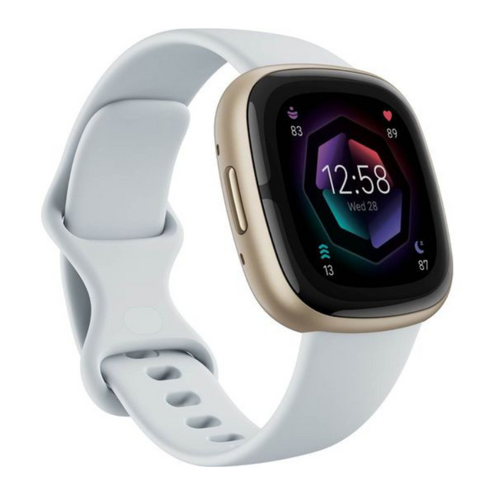 Fitbit Sense 2 Smart Watch – Blue Mist & Soft Gold Stress, Sleep & Fitness Tracker with GPS