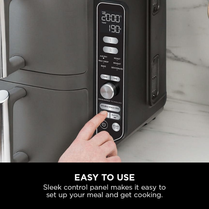 Ninja Double Stack XL 2-Drawer Air Fryer with Smart Cook System, 9.5L (SL451UK)