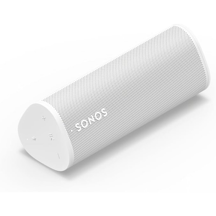 Sonos Roam 2 Portable Waterproof Wireless Smart Speaker with Bluetooth, WiFi, Alexa & Voice Control, 10-Hour Battery, Automatic Trueplay – White
