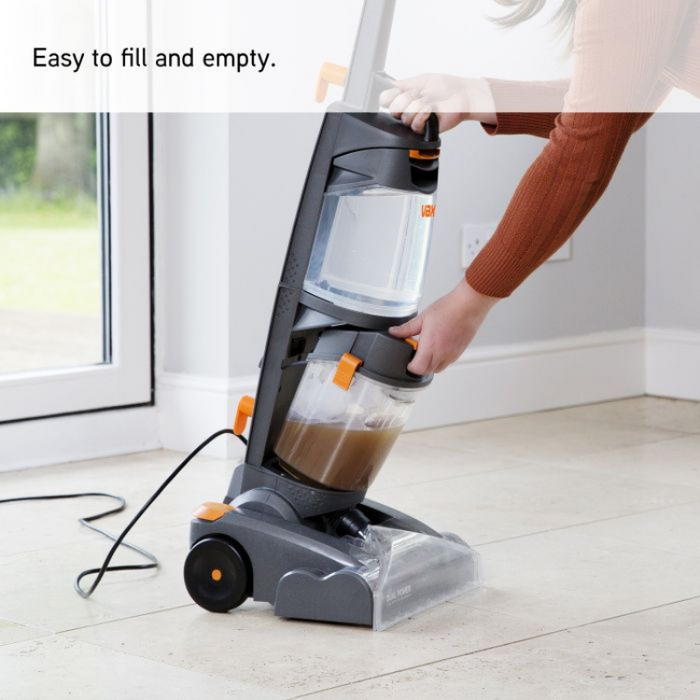 Vax Dual Power Carpet Cleaner & Washer W86-DP-B – 800W, 2.7L Clean Tank, Dual Rotating Brushbars, Lightweight 5.8kg, Orange