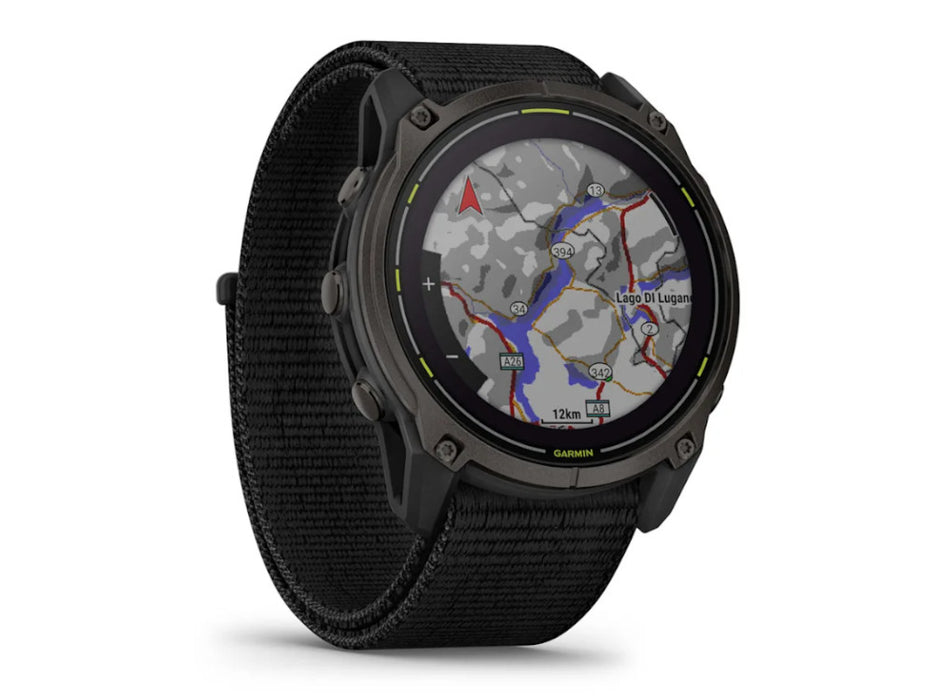 Garmin Enduro 3 Solar Sapphire Ultra Performance GPS Multisport Ultra Fit Nylon Strap Smartwatch - Black