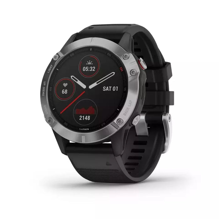 Garmin Fenix 6 Multisport GPS Smartwatch Advanced Health and Training Features - Black