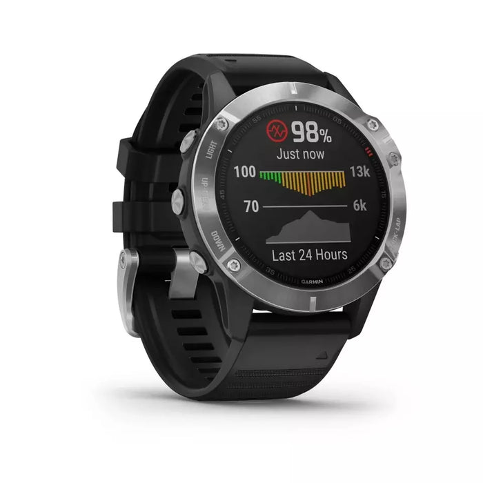 Garmin Fenix 6 Multisport GPS Smartwatch Advanced Health and Training Features - Black