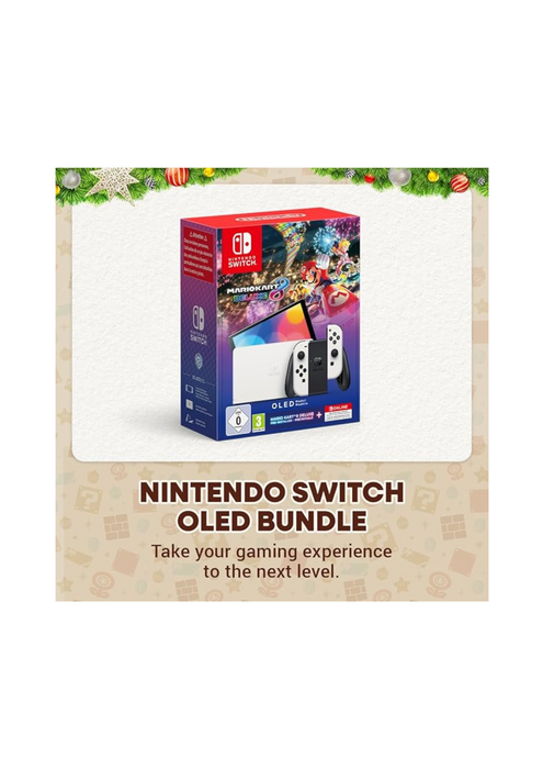 NINTENDO Switch OLED White & Mario Kart 8 Deluxe & Nintendo Switch