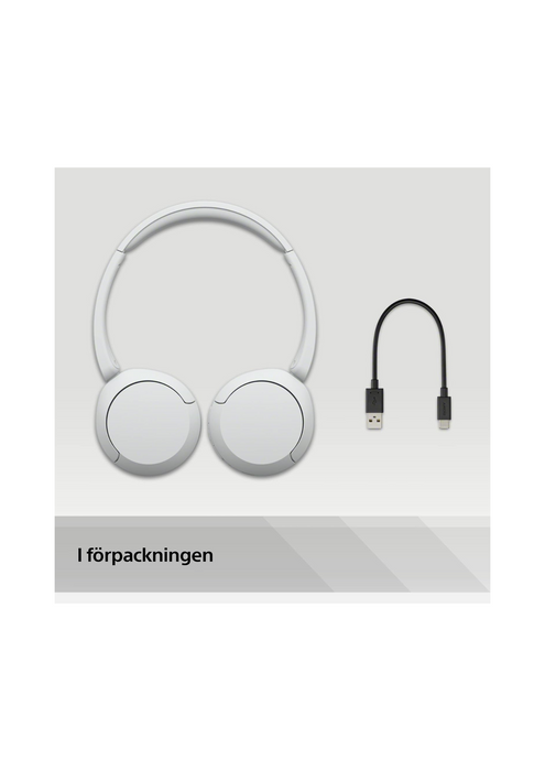 Sony WH-CH520 On-Ear Wireless Bluetooth Headphones - White