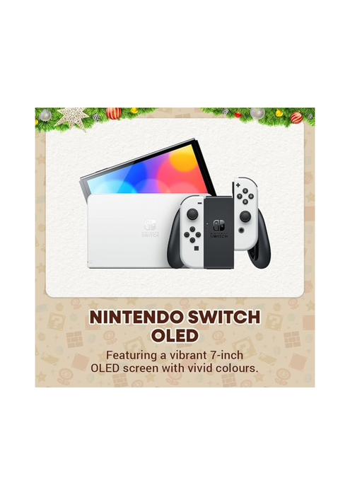 NINTENDO Switch OLED White & Mario Kart 8 Deluxe & Nintendo Switch