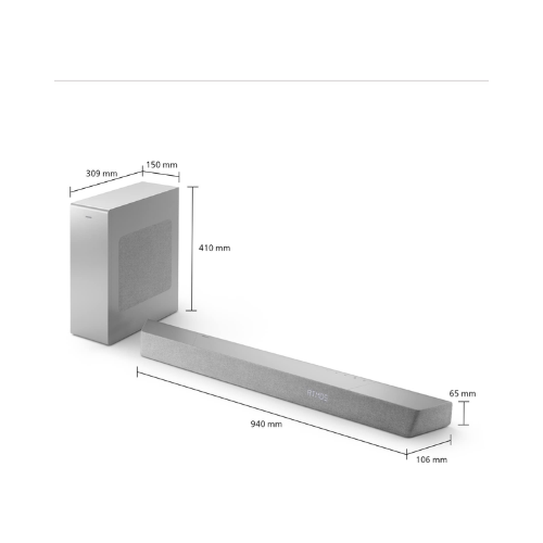 PHILIPS Audio TAB8507/10 Soundbar 3.1 Wireless Subwoofer, Dolby Atmos, 600W